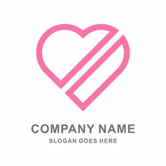 Heart Love Beauty Fashion Business Company Vector Logo Design