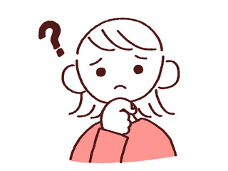 Obraz premium 困り顔の若い女性