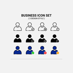 Business icon set design