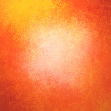 Orange background with red grunge border texture, colorful bright autumn or fall app or website background, abstract gradient fiery red orange and yellow background