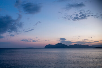 Fototapeta na wymiar Sunset in the Black Sea, Crimea.