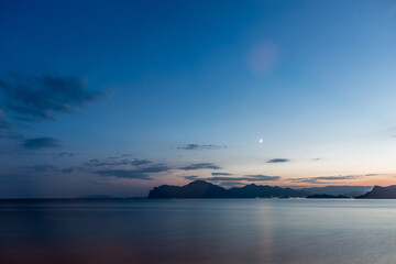 Sunset in the  Black Sea, Crimea.