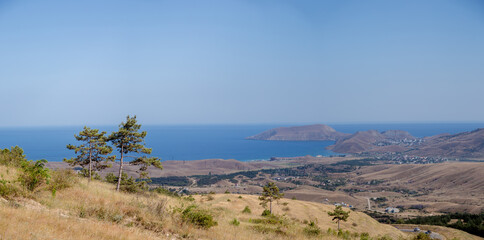 Neighborhoods of the city of Ordzhonikidze, Crimea. Black Sea.