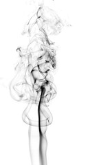 Smoke on white background