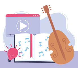 fiddle instrument musical book video creativity activity image