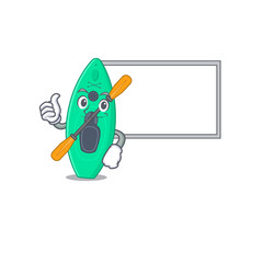 Canoe Caricature character design style with a white board