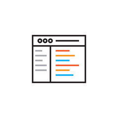 Coding icon design isolated on white background. vector illustration