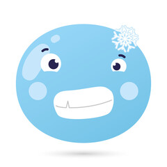 emoji face frozen funny character
