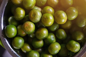 bowl of green orange