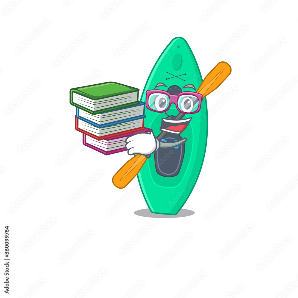 Canvas Prints Canoe student mascot design read many books when study at home