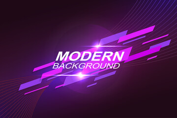 Black geometric background with gradient, oblique purple and pink stripes