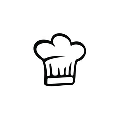 Single vector doodle element isolated on white background. chief cook hat