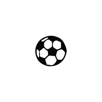 Single vector doodle element isolated on white background. soccer ball