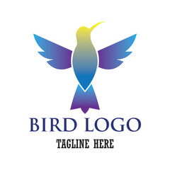 bird animal logo with text space for your slogan tagline, vector illustration