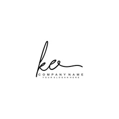 KE initials signature logo. Handwriting logo vector templates. Hand drawn Calligraphy lettering Vector illustration.
