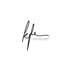 KF initials signature logo. Handwriting logo vector templates. Hand drawn Calligraphy lettering Vector illustration.
