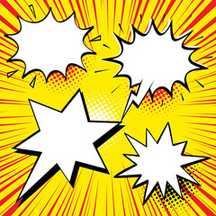 A set of comic speech bubbles and elements