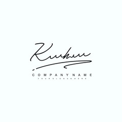 KH initials signature logo. Handwriting logo vector templates. Hand drawn Calligraphy lettering Vector illustration.
