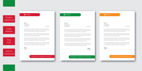 Modern Creative & Clean business style letterhead of your corporate project design.set to print with vector & illustration 