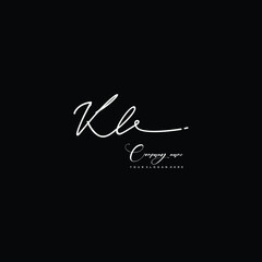 KL initials signature logo. Handwriting logo vector templates. Hand drawn Calligraphy lettering Vector illustration.
