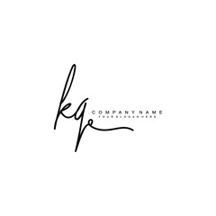 KQ initials signature logo. Handwriting logo vector templates. Hand drawn Calligraphy lettering Vector illustration.
