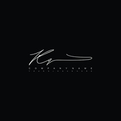 KQ initials signature logo. Handwriting logo vector templates. Hand drawn Calligraphy lettering Vector illustration.
