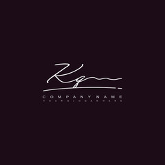 KQ initials signature logo. Handwriting logo vector templates. Hand drawn Calligraphy lettering Vector illustration.
