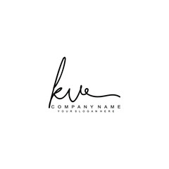 KV initials signature logo. Handwriting logo vector templates. Hand drawn Calligraphy lettering Vector illustration.
