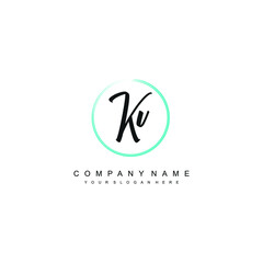 KV initials signature logo. Handwriting logo vector templates. Hand drawn Calligraphy lettering Vector illustration.
