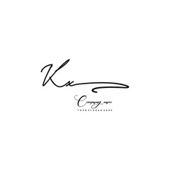 KX initials signature logo. Handwriting logo vector templates. Hand drawn Calligraphy lettering Vector illustration.
