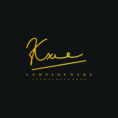 KX initials signature logo. Handwriting logo vector templates. Hand drawn Calligraphy lettering Vector illustration.
