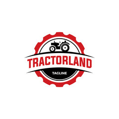 Tractor Logo Emblem Vintage