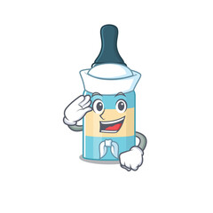 A brave sailor caricature design style of hair oil ready to sail