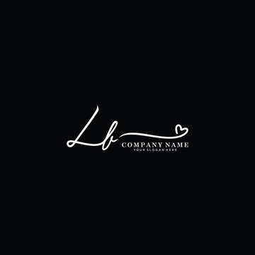 LB initials signature logo. Handwriting logo vector templates. Hand drawn Calligraphy lettering Vector illustration.
