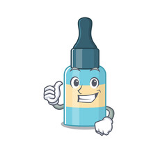 Hair oil cartoon picture design showing OK finger pose