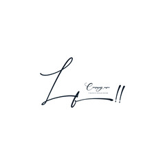 LF initials signature logo. Handwriting logo vector templates. Hand drawn Calligraphy lettering Vector illustration.
