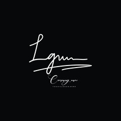 LG initials signature logo. Handwriting logo vector templates. Hand drawn Calligraphy lettering Vector illustration.
