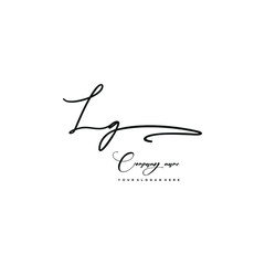 LG initials signature logo. Handwriting logo vector templates. Hand drawn Calligraphy lettering Vector illustration.
