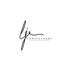LJ initials signature logo. Handwriting logo vector templates. Hand drawn Calligraphy lettering Vector illustration.
