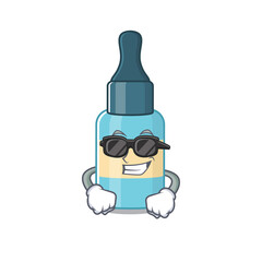 Fabulous hair oil cartoon character wearing classy black glasses