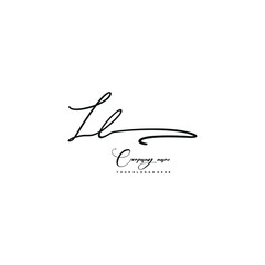 LL initials signature logo. Handwriting logo vector templates. Hand drawn Calligraphy lettering Vector illustration.
