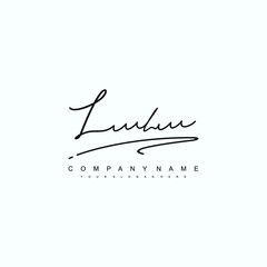 LL initials signature logo. Handwriting logo vector templates. Hand drawn Calligraphy lettering Vector illustration.
