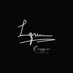 LQ initials signature logo. Handwriting logo vector templates. Hand drawn Calligraphy lettering Vector illustration.
