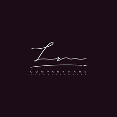 LR initials signature logo. Handwriting logo vector templates. Hand drawn Calligraphy lettering Vector illustration.
