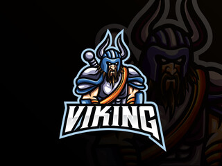 Viking mascot sport logo design