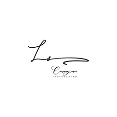 LS initials signature logo. Handwriting logo vector templates. Hand drawn Calligraphy lettering Vector illustration.
