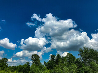 blue sky and clouds