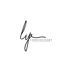 LY initials signature logo. Handwriting logo vector templates. Hand drawn Calligraphy lettering Vector illustration.
