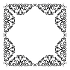 Classical baroque vector of vintage element for design. Decorative design element filigree calligraphy vector. You can use for wedding decoration of greeting card and laser cutting.