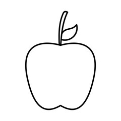 apple fruit line style icon vector design